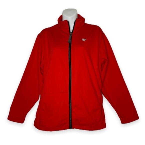 686 Jacket Youth XL Zip‎ Front Lightweight Red Jogger Embroidered Logo Womens SM - Picture 1 of 14